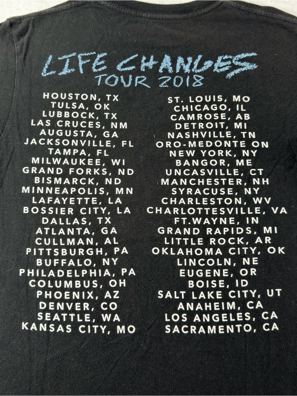 thomas rhett 2018 life changes tour concert t shirt black country music tee - Picture 4 of 8